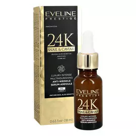 EVELINE Сыворотка для лица PRESTIGE 24K SNAIL&amp;CAVIAR интенсивная мультипитательная