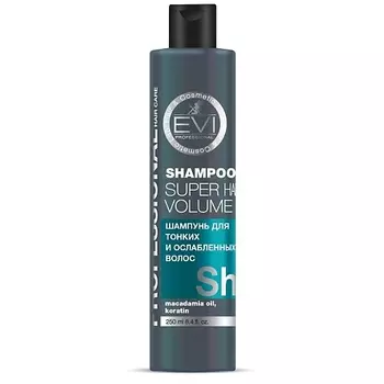 EVI PROFESSIONAL Шампунь "Объем и сила" для тонких и ослабленных волос Professional Salon Hair Care Shampoo Super Hair Volume