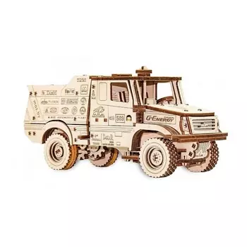 EWA ECO-WOOD-ART Деревянный конструктор 3D МАЗ-6440RR (заводной) 1.0