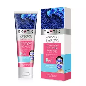 EXOTICMOOD Маска-плёнка и сыворотка для лица 2 в 1 с марокканским голубым нилом 100.0