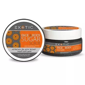 EXOTICMOOD Сахарный скраб для лица и тела Black African Soap 300.0