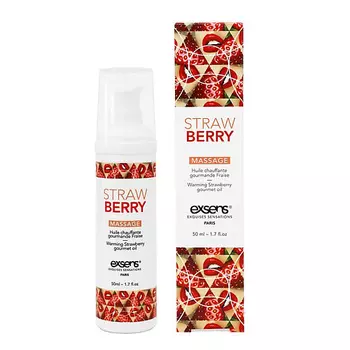 EXSENS Разогревающее массажное масло Gourmet STRAWBERRY 50