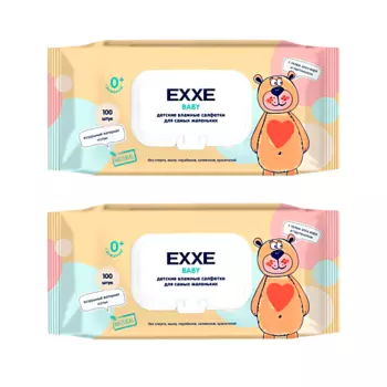 EXXE Baby серия Влажные салфетки для детей (Две упаковки) 200.0