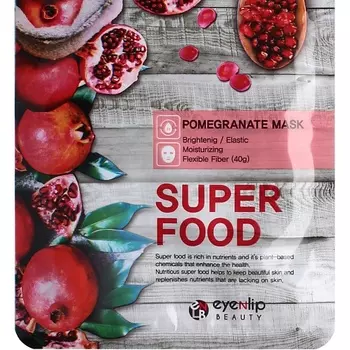 EYENLIP ENL SUPER FOOD Маска для лица тканевая EYENLIP SUPER FOOD POMEGRANATE MASK
