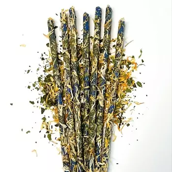 EZO Энергетические синие свечи с цветами Гармония и баланс 7 шт.