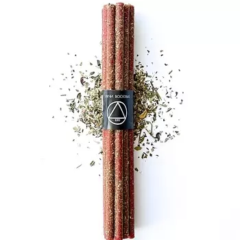 EZO Свечи восковые красные с травами "Любовь", 12 шт.