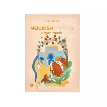 FACE REPUBLIC Маска для лица увлажняющая с аргановым маслом Nourish me time argan mask