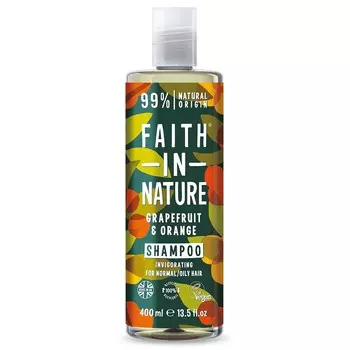 FAITH IN NATURE Шампунь для волос FAITH IN NATURE укрепляющий с маслами грейпфрута и апельсина (для нормальных и жирных волос)