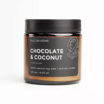 FALCON HOME Ароматическая свеча "Шоколад и кокос"