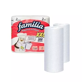FAMILIA Бумажные полотенца 2-слойные XXL