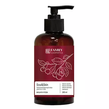 FAMILY COSMETICS Парфюмированный крем для рук и тела Вишня и Роза серии Soul&Skin 285.0