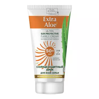 FAMILY COSMETICS Солнцезащитный крем для всей семьи фактор 50+ серия "Extra Aloe" 75.0