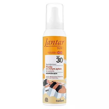 FARMONA Защитная увлажняющая пенка с золотой пылью Jantar Sun SPF 30