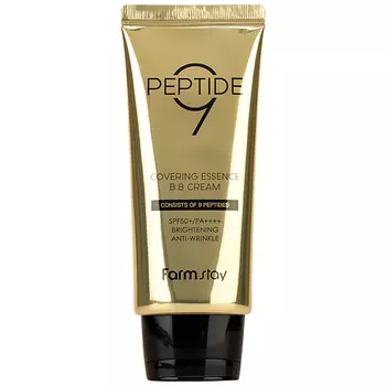FARMSTAY BB крем для лица омолаживающий с комплексом из 9 пептидов Peptide9 Covering Essence B.B Cream