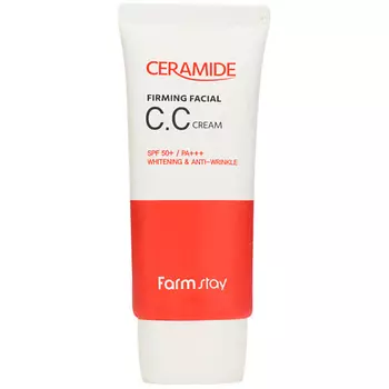 FARMSTAY CC крем для лица укрепляющий с керамидами Ceramide Firming Facial CC Cream