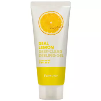 FARMSTAY Гель для лица отшелушивающий с экстрактом лимона Real Lemon Deep Clear Peeling Gel