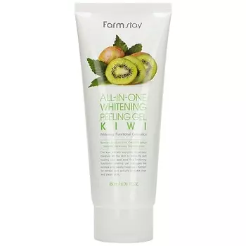 FARMSTAY Гель для лица отшелушивающий с экстрактом киви выравнивающий тон кожи All In One Whitening Peeling Gel Kiwi