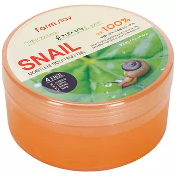 FARMSTAY Гель для лица Увлажняющий успокаивающий с муцином улитки Snail Moisture Soothing Gel
