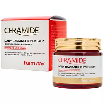 FARMSTAY Крем-бальзам для лица укрепляющий c керамидами Ceramide Daily Radiance Repair Balm
