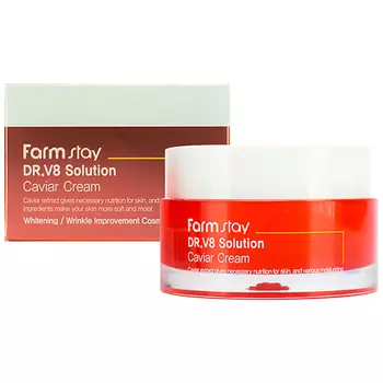 FARMSTAY Крем для лица с экстрактом икры DR.V8 Solution Caviar Cream