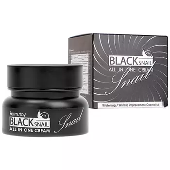 FARMSTAY Крем для лица с муцином черной улитки Black Snail All in One Cream