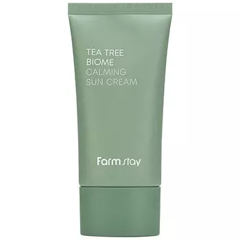FARMSTAY Крем для лица солнцезащитный с экстрактом чайного дерева Tea Tree Biome Calming Sun Cream SPF50+/PA++++