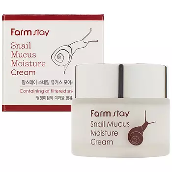 FARMSTAY Крем для лица увлажняющий с муцином улитки Snail Mucus Moisture Cream