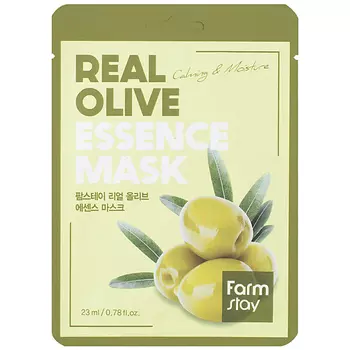 FARMSTAY Маска для лица тканевая с экстрактом оливы Real Olive Essence Mask