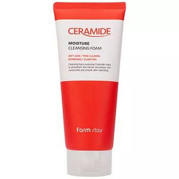 FARMSTAY Пенка для лица очищающая увлажняющая с керамидами Ceramide Moisture Cleansing Foam