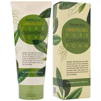 FARMSTAY Пенка для умывания очищающая с экстрактом зеленого чая Green Tea Seed Pure Cleansing Foam