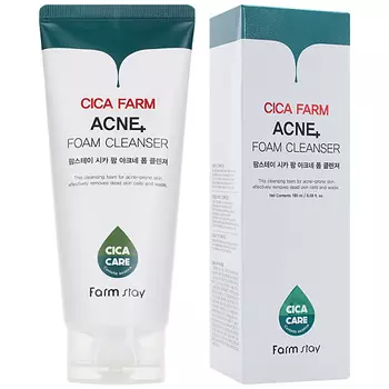 FARMSTAY Пенка для умывания очищающая с центеллой азиатской Cica Farm Acne Foam Cleanser