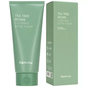 FARMSTAY Пенка для умывания Успокаивающая для проблемной кожи Tea Tree Biome Calming Acne Foam