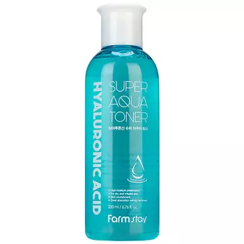FARMSTAY Тонер для лица суперувлажняющий с гиалуроновой кислотой Hyaluronic Acid Super Aqua Toner