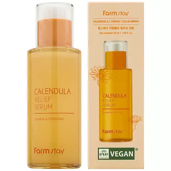FARMSTAY Успокаивающая сыворотка с экстрактом календулы Calming & Hydrating