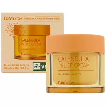 FARMSTAY Успокаивающий крем с экстрактом календулы Calming & Hydrating