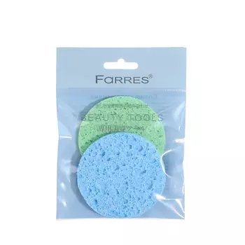 FARRES Набор 2 целлюлозных спонжа для очищения лица