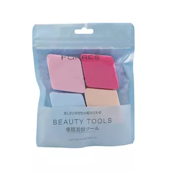 FARRES Набор 4 безлатексных спонжа для макияжа РОМБИКИ