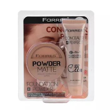 FARRES Набор тональный крем + пудра 2 в 1
