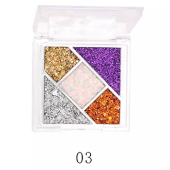 FARRES Тени для век "Heavy Metal Glitter" 5 цветов