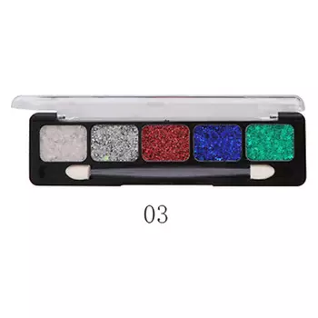 FARRES Тени для век с блестками "Клубная ночь" 5 цветов