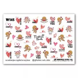 FASHION NAILS Слайдер дизайн для ногтей "Ангелочки"