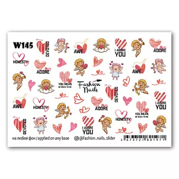 FASHION NAILS Слайдер дизайн для ногтей "Ангелочки"