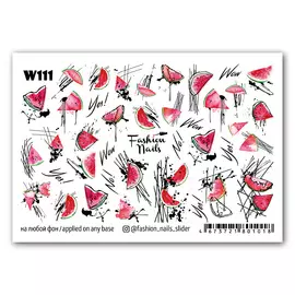 FASHION NAILS Слайдер дизайн для ногтей "Арбузные дольки"