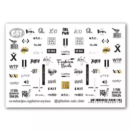 FASHION NAILS Слайдер дизайн для ногтей "Boom"