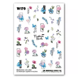 FASHION NAILS Слайдер дизайн для ногтей "Flowers"