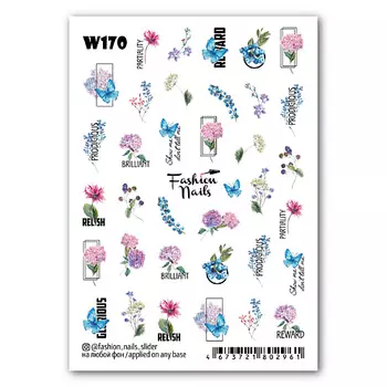 FASHION NAILS Слайдер дизайн для ногтей "Flowers"