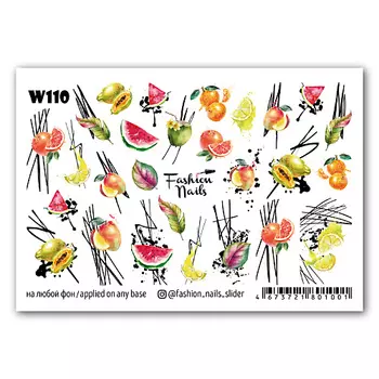 FASHION NAILS Слайдер дизайн для ногтей "Juicy"