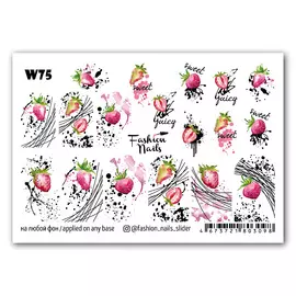 FASHION NAILS Слайдер дизайн для ногтей "Клубника"
