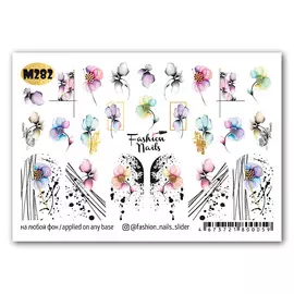 FASHION NAILS Слайдер дизайн для ногтей "Lilac Flowers"