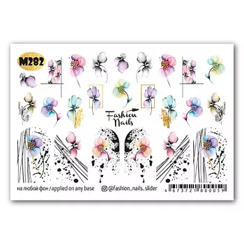 FASHION NAILS Слайдер дизайн для ногтей "Lilac Flowers"